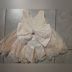 12 Months Elegant Cream Lace Kids Dress